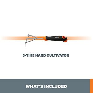 Worx WG003 3-Tine Hand Garden Cultivator