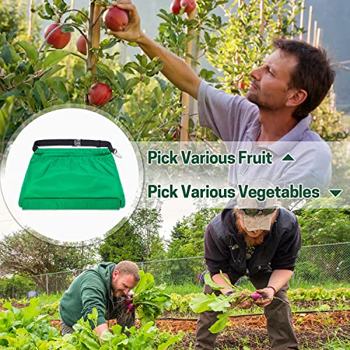 ESINGMILL Fruit Picking Bag，Quick Pour-out Harvest Garden Picking Apron Adjustable for Gardeners & Pickers