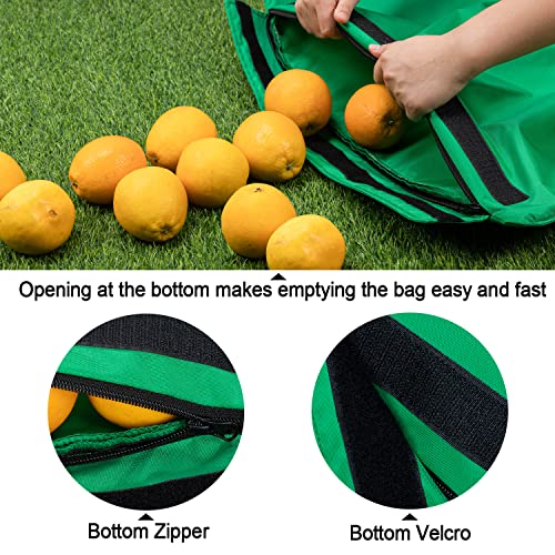 ESINGMILL Fruit Picking Bag，Quick Pour-out Harvest Garden Picking Apron Adjustable for Gardeners & Pickers