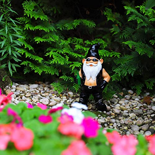 Garden Gnomes Galore Biker Gnome - Harley Gnome Compatible with Harley Davidson Gifts for Men- Garden Gnomes Outdoor Yard Gnomes - Knome Garden Giant Gnome Yard Gnome