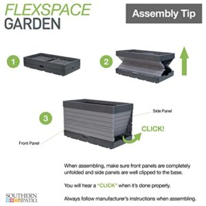 Southern Patio FlexSpace 5-pc. Modular Raised Garden with 3 Collapsible Planter Boxes & 2 Legs