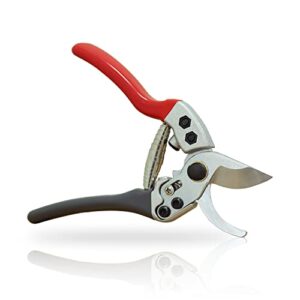 gardzen 8″ bypass pruning shear garden scissors, sk5 sharp precision cut steel blade pruner, blade lock