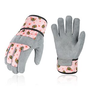 vgo… 1-pair age 3-4 kids gardening gloves,children yard work gloves,soft safety outdoor playing gloves(size xs, blue plane, kid-mf3561)