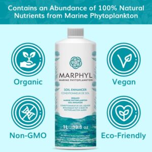 MARPHYL Organic Liquid Fertilizer - Liquid Plant Food - All-Purpose, Nutrient-Rich Lawn Fertilizer & Soil Enhancer for House Plants, Flowers, Vegetables Succulents Bamboo, Hydroponics Plant Fertilizer