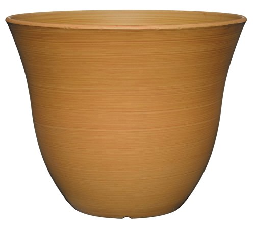 Classic Home and Garden Honeysuckle Planter, Patio Pot, 15" Bamboo