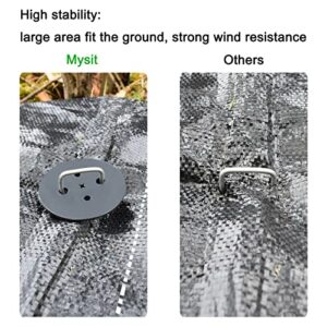 MySit 50 Pack Vapor Barrier Stakes with Landscape Staples Gasket Caps, 6 Inch Weed Barrier Stakes for Moisture Barriers Crawlspace, Garden Ground Staples for Weed Block Landscaping Lawn Fence Pins