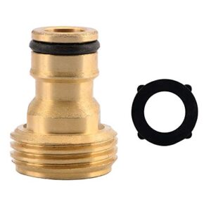 ADrivWell Garden Water Hose Quick Connectors 3/4 Inches Brass Easy Connect Hose Adapter(5 Sets of Male & Female Connector) with Extra Rubber Washers