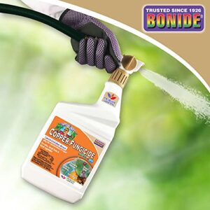 Bonide Captain Jack's Copper Fungicide, 32 oz Ready-to-Spray Disease Control Solution for Organic Gardening, Controls Leaf Curl
