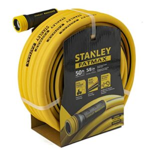 stanley fatmax professional grade water hose, 50′ x 5/8″, yellow 500 psi