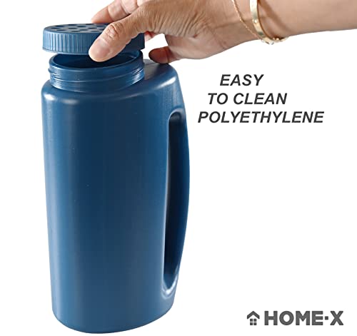 Home-X Ice Melt Salt Dispenser, Grass Seed Spreader, Plastic Garden Container
