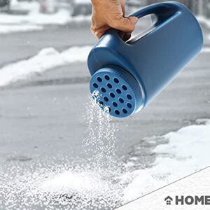 Home-X Ice Melt Salt Dispenser, Grass Seed Spreader, Plastic Garden Container