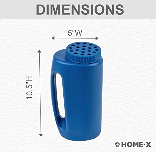 Home-X Ice Melt Salt Dispenser, Grass Seed Spreader, Plastic Garden Container