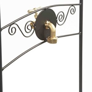 Liberty Garden 640 Carrington Decorative Metal Hose, Stand w/Bib, Black