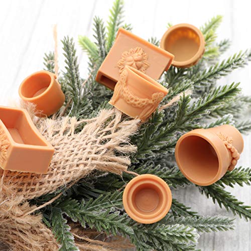 Milisten 7pcs Miniature Flower Pots Dollhouse Clay Pots Pottery Planter Dollhouse Furniture Fairy Garden Accessories for Children Kids