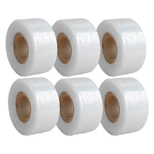 Essilnn Grafting Tape Plant Repair Budding Tape Garden Nursery Moisture Barrier Stretchable Film for Fruit, Floral and Tree, 1-1/5", 395ft, 6 Pack
