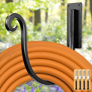 garden hose holder – wall mount hose hanger rack for outdoor use – rust-resistant garden hose hook