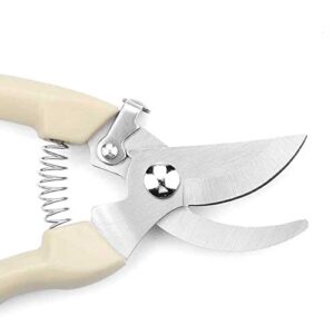 3CR13 Garden Shears farmer florist Pruner For garden picking fruit pruning regenerated branches, secateurs, white