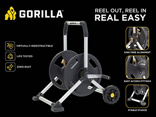 Gorilla 200’ Aluminum Zero-Rust Upright Hose Reel