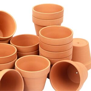 [26 pack] 4″ planter nursery pots clay pots terracotta pot clay ceramic pottery planter cactus flower pots succulent nursery pots garden terra cotta pots with drainage hole (4″)