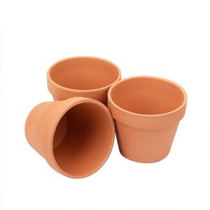 [26 Pack] 4" Planter Nursery Pots Clay Pots Terracotta Pot Clay Ceramic Pottery Planter Cactus Flower Pots Succulent Nursery Pots Garden Terra Cotta Pots with Drainage Hole (4")