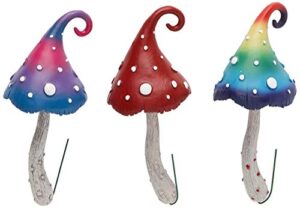 magical miniature garden 7″ mushroom collection (3 pack) – 3 fairy garden beautiful miniature mushrooms included. a gnome – fairy garden accessory