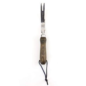 burpee 12″ stainless steel weeder | durable long lasting garden tool | leather wrist strap 5″ handle, 10 year warranty