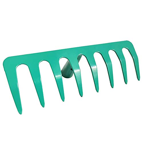 8 Teeth Mini Garden Rake Replacement Head for Kids Hard Metal Hand Rake Head Only NO Handle