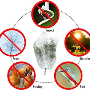 Alpurple 3 PCS Insect Bird Barrier Netting Mesh with Drawstring-2.6 x 2.6 Feet Fruit Tree Net-Garden Netting Plant Cover for Protect Plant Fruits Flower from Insect Bird Eating