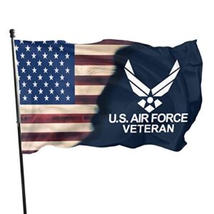 Us Air Force Veteran Flag - Brass Grommets Vivid Color 3x5 Feet Home Decoration,Garden Decoration,Outdoor Decoration,Holiday Decoration,Farm Decoration,Anniversary Decoration