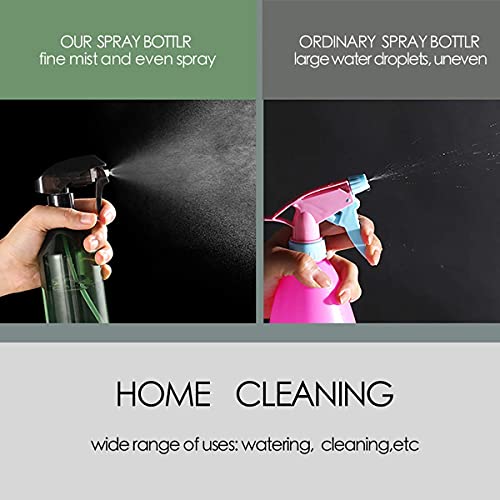 JNTLSSB Plant Mister Spray Bottle, 300 Ml Plastic Fine Mist Sprayer for Cleaning Solution, Empty Water Sprayer with Trigger for Gardening Hair Flower (Green)