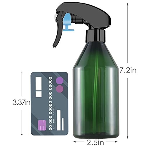 JNTLSSB Plant Mister Spray Bottle, 300 Ml Plastic Fine Mist Sprayer for Cleaning Solution, Empty Water Sprayer with Trigger for Gardening Hair Flower (Green)