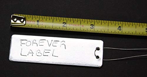 Amekron Impress-O-Tags Aluminum Plant Label Tree Tags Pot Label Tag Outdoor Marker Metal (100 Regular Size Labels)
