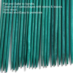 50 PCS 18 inches Plant Sticks Support,Green Bamboo Sticks,Garden Wood Plant Stakes,Floral/Orchid/Tomato Wooden Stakes Plant Support Stakes Wooden,Wooden Sign Posting Garden Sticks, Xgmelon787f