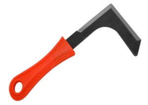 zenport k111 crack weeder, driveway, side-walk weeding tool, carbon steel, l-shape blade, orange