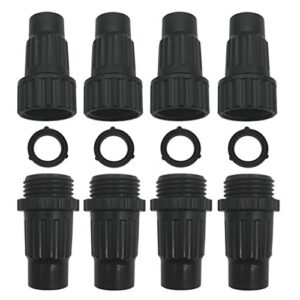 amgate 4 sets garden expandable hose repair kit – faucet adapter female male hose connectors with rubber washers