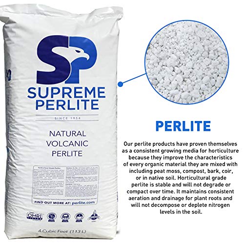 Supreme Perlite Horticultural Coarse Grade – Garden Indoor Outdoor Plants - 4 Cubic Feet (103 Quarts) 1 Bag