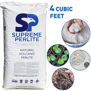 Supreme Perlite Horticultural Coarse Grade – Garden Indoor Outdoor Plants - 4 Cubic Feet (103 Quarts) 1 Bag