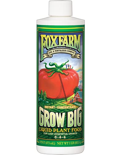 Fox Farm Plant Fertilizer Soil Bundle: Big Bloom, Grow Big, Tiger Bloom, Cal-Mag (Pack of 4-16 oz Bottles) + Twin Canaries Chart