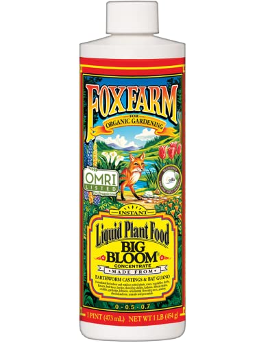 Fox Farm Plant Fertilizer Soil Bundle: Big Bloom, Grow Big, Tiger Bloom, Cal-Mag (Pack of 4-16 oz Bottles) + Twin Canaries Chart