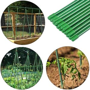 ZJIA 5 Ft Garden Stakes Fiberglass Plant Stakes Sturdy Tomato Stakes, Pack of 20