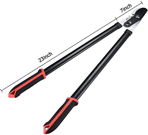 Loppers Heavy Duty Bypass Loppers 30 Inch Loppers and Pruners Heavy Duty Garden Loppers with Gear Power Bypass Loppers for Tree Trimming Branch Cutter with Non-Slip Handles