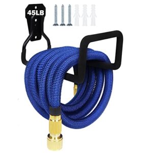luoximo garden water hose holder – heavy duty hose hanger wall mounted for outside, sturdy hose holder freestanding metal hose hook with installation guide(100ft)