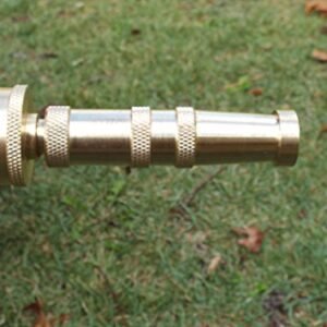 Kasian House Heavy-Duty Brass Garden Hose Nozzle, Easy Adjustable Twist Control Water Hose Sprayer Nozzle, Fits Standard Hoses, Garden Sprayer, Spray Nozzle