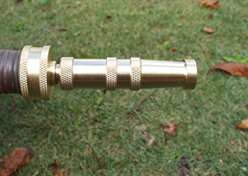 Kasian House Heavy-Duty Brass Garden Hose Nozzle, Easy Adjustable Twist Control Water Hose Sprayer Nozzle, Fits Standard Hoses, Garden Sprayer, Spray Nozzle