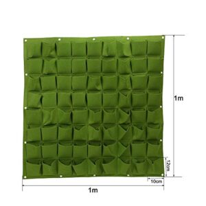 72 Pocket Vertical Wall Garden Planter,Wall Hanging Planting Bags for Garden Indoor Outdoor (Green)