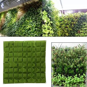 72 Pocket Vertical Wall Garden Planter,Wall Hanging Planting Bags for Garden Indoor Outdoor (Green)