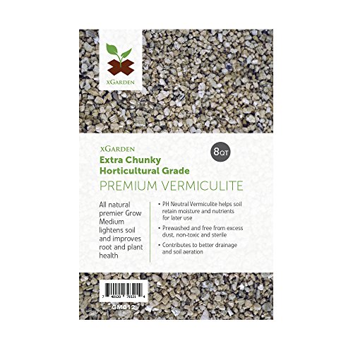 8 Quarts xGarden Horticultural Grade Premium Vermiculite - Extra Chunky