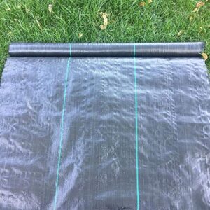 MTB 3 Ft Width by 50 Ft Length Landscape Fabric, Woven Weed Barrier, PP Black