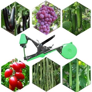 Plant Tying Machine, Plant Tying Gardening Tape Tool with 10 Rolls of Tapes and a Box of Staple for Vegetable, Grape, Tomato, Cucumber, and Flower