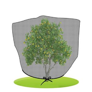 agfabric black bird netting insect barrier garden plant cover, in-shape bag with rope